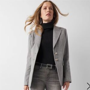 White House Black Market Gray Blazer NEW Size 10